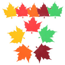 150Pcs Colorful Paper Maple Leaves Cutouts for Thanksgiving Crafts