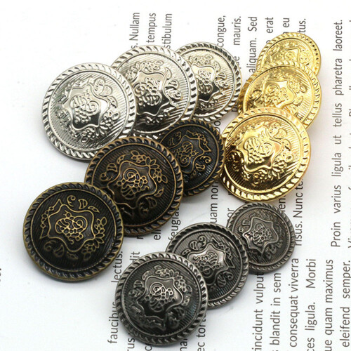 30Pcs Copper Retro Jean Coat Decorative Buttons 2