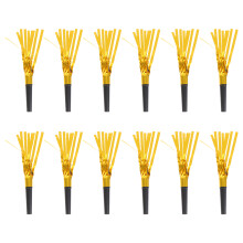12Pcs Golden Party Whistles Plastic New Year Celebration Accessories