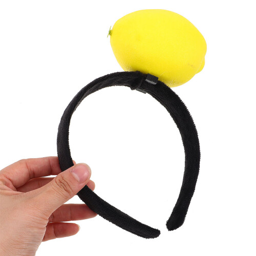 2Pcs Fruit Headband Plush Lemon Hat For Parties Weddings 2