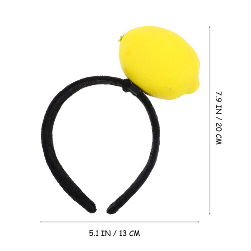 2Pcs Fruit Headband Plush Lemon Hat For Parties Weddings 1