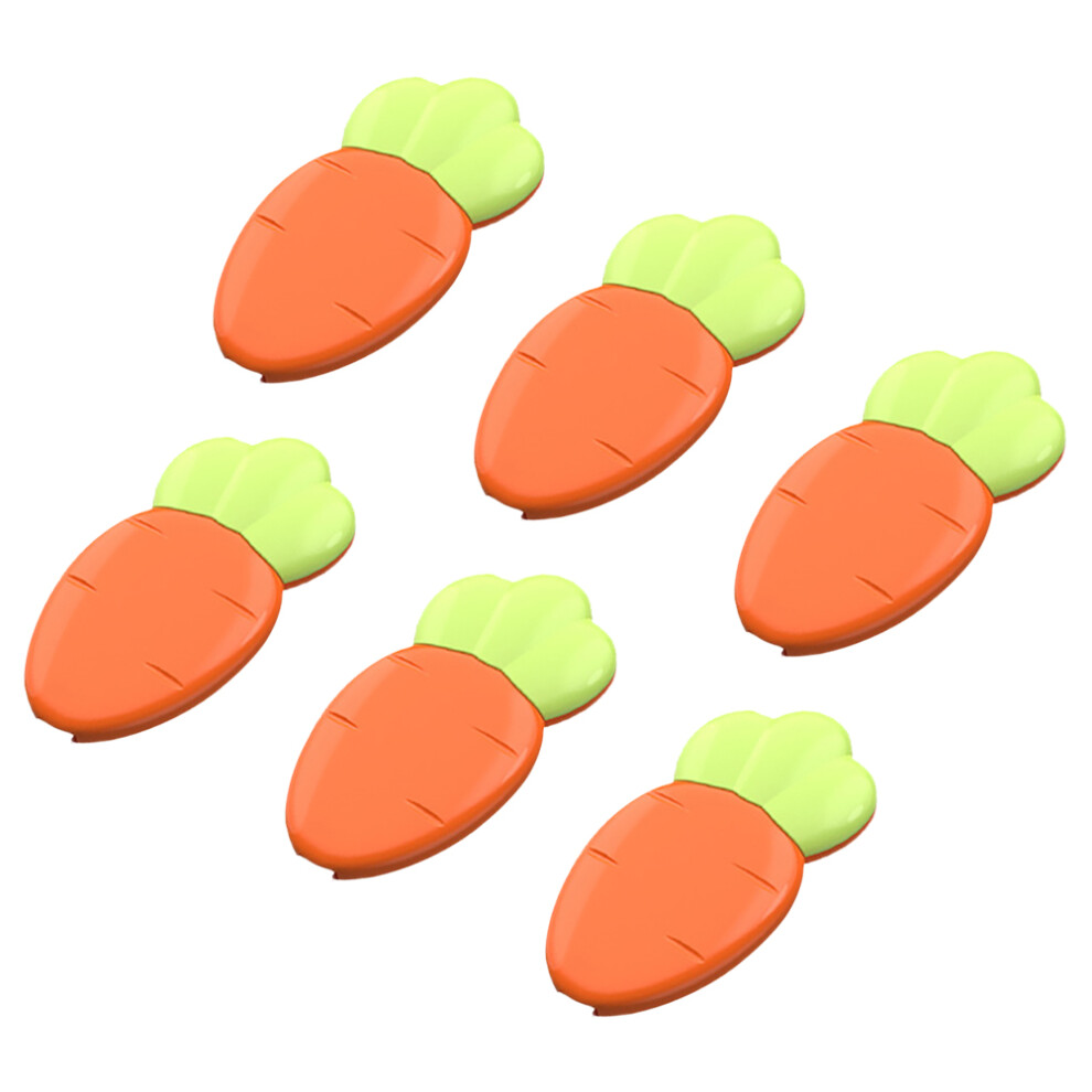 6 Pcs Safety Diaper Pins, Plastic Carrot, Stainless Steel For Cloth Diapers Artibetter
