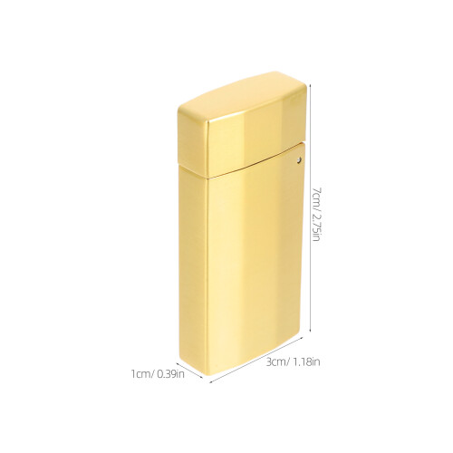 metal lighter case portable protective sleeve for cigarettes golden 1
