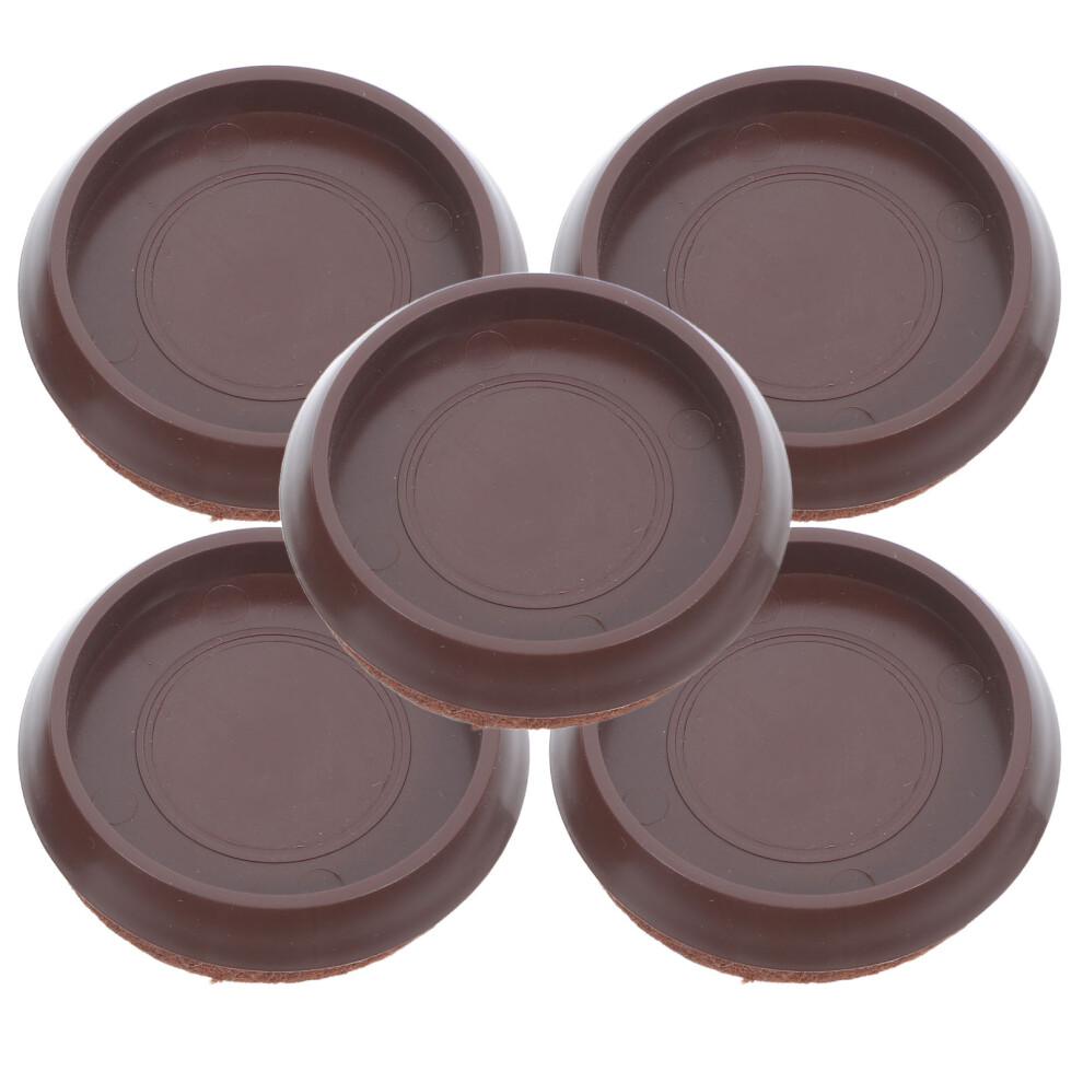 5Pcs Round Plastic Furniture Pads Non-Slip For Hardwood Floors 3313972396703