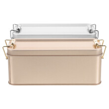 2pcs rectangular tin boxes with lids for candy cookies jewelry storage