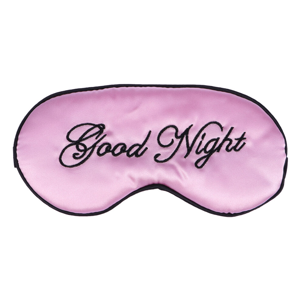 Iplusmile Pink Silk Sleep Eye Mask With Embroidery For Men Women And Kids
