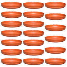 20pcs round resin drip tray with cork base for 1 gallon plants