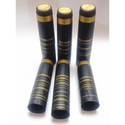 200pcs red or black shrink capsules with golden edge 2