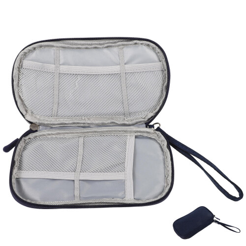 portable usb power bank bag with data cable storage for travel 2