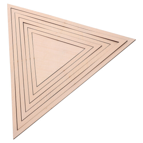 triangular pottery tools set with wooden geometric rail for ceramics