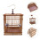 Bamboo Bird Cage: Handmade Rectangular With Tray And Hook For Birds 11