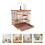 Bamboo Bird Cage: Handmade Rectangular With Tray And Hook For Birds 9