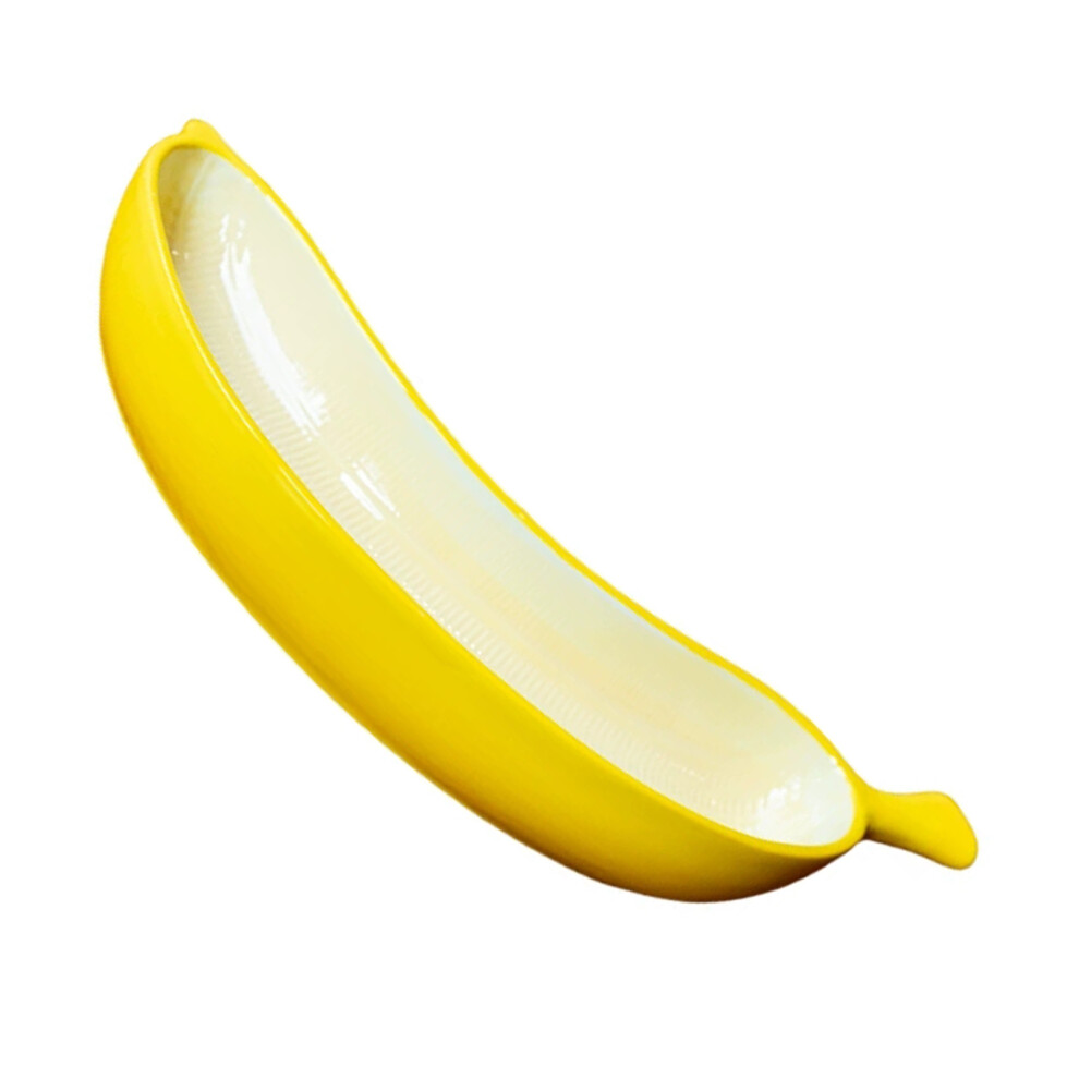 banana shaped ceramic plate for appetizers desserts salads-image-OPC-PKTFPWV-NEW