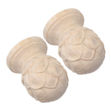 2pcs unfinished pineapple wood finials for bed posts, staircase, fence