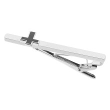 copper tie clip with cross charm for weddings business formal events