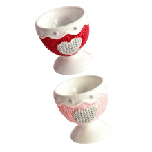 2Pcs European Style Ceramic Egg Cup Holder For Home