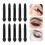 Black 10Pcs Makeup Double-end Eye Shadow Eyeliner Brush Sponge Applicator Tool 14