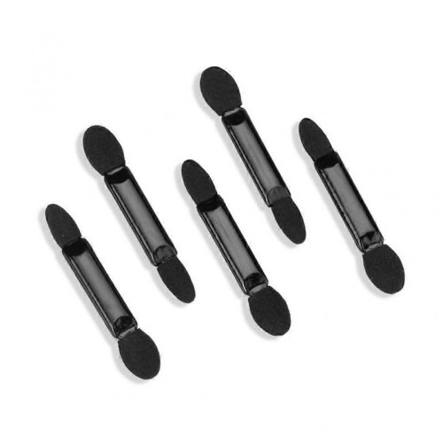 Black 10Pcs Makeup Double-end Eye Shadow Eyeliner Brush Sponge Applicator Tool 2