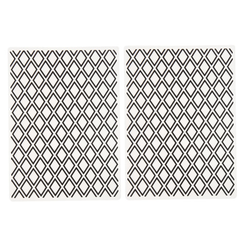 2 Diamant Quadratisch Kunststoff Prägefolder Für Scrapbooking 1