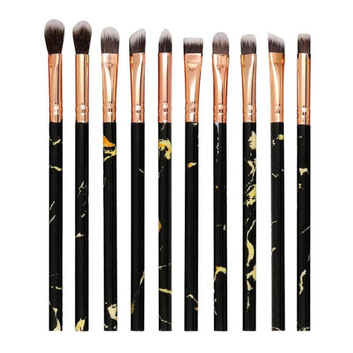 Eye brushes: beauty tools, makeup brush sets, eye shadow and eyebrow brushes.