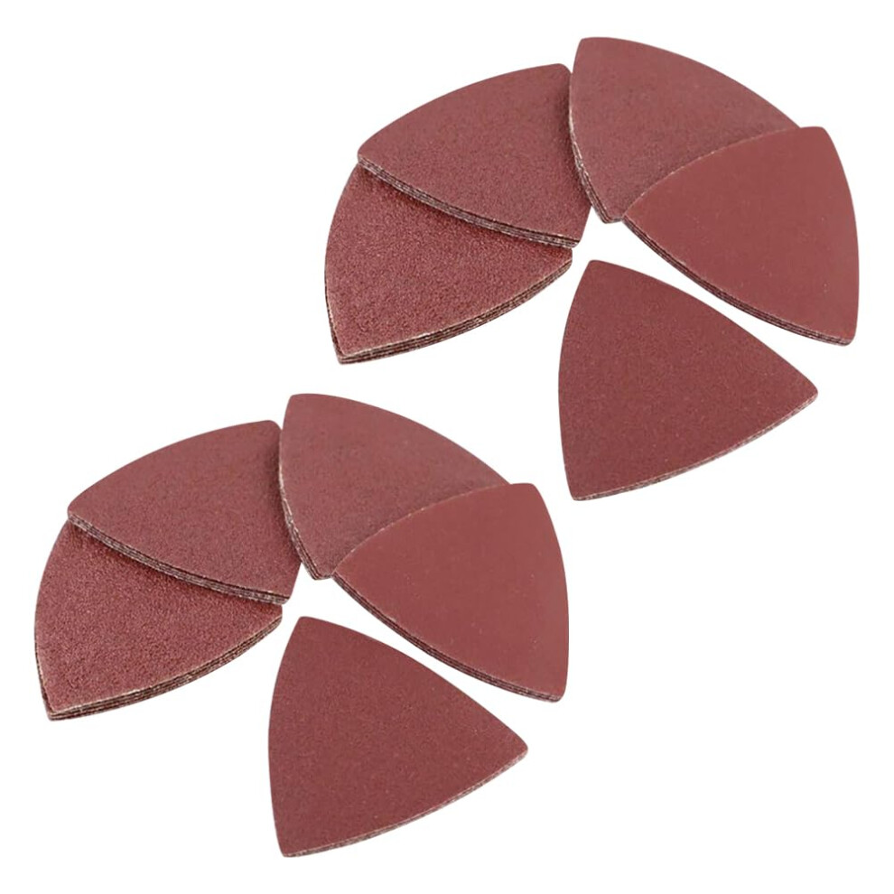 Oscillating Tool Sanding Pads 50-Piece Triangle Self-Adhesive Kit For Wood Finishing, Metal Grinding, And Polishing 9393856072859