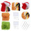 2 sets diy needle felt kit with mini decorations and wool starter 2