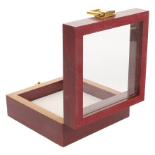 shadow box frame 3d wood display case with acrylic lid 3.93x3.93x1.77 in