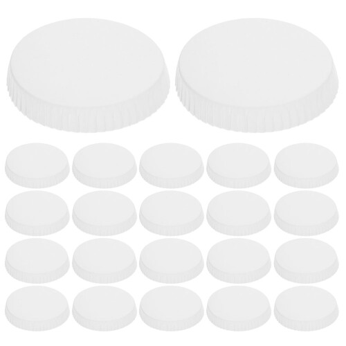 200pcs 7.5cm disposable paper cup lids for glassware, spill-proof
