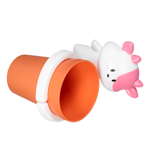 cute animal wall mounted toothbrush holder with cup and toothpaste storage