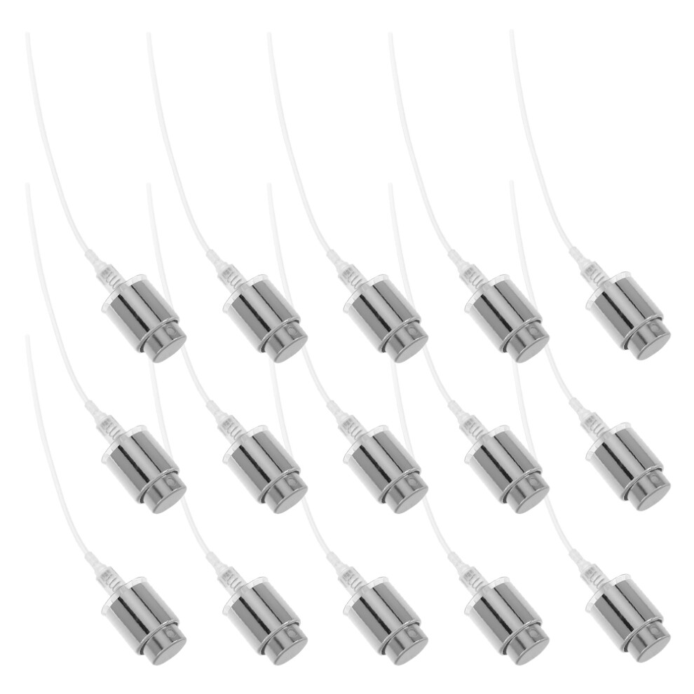 Iplusmile 15Pcs Silver Perfume Bottle Sprayer Pump Tops Replacement Spray Nozzle Cap