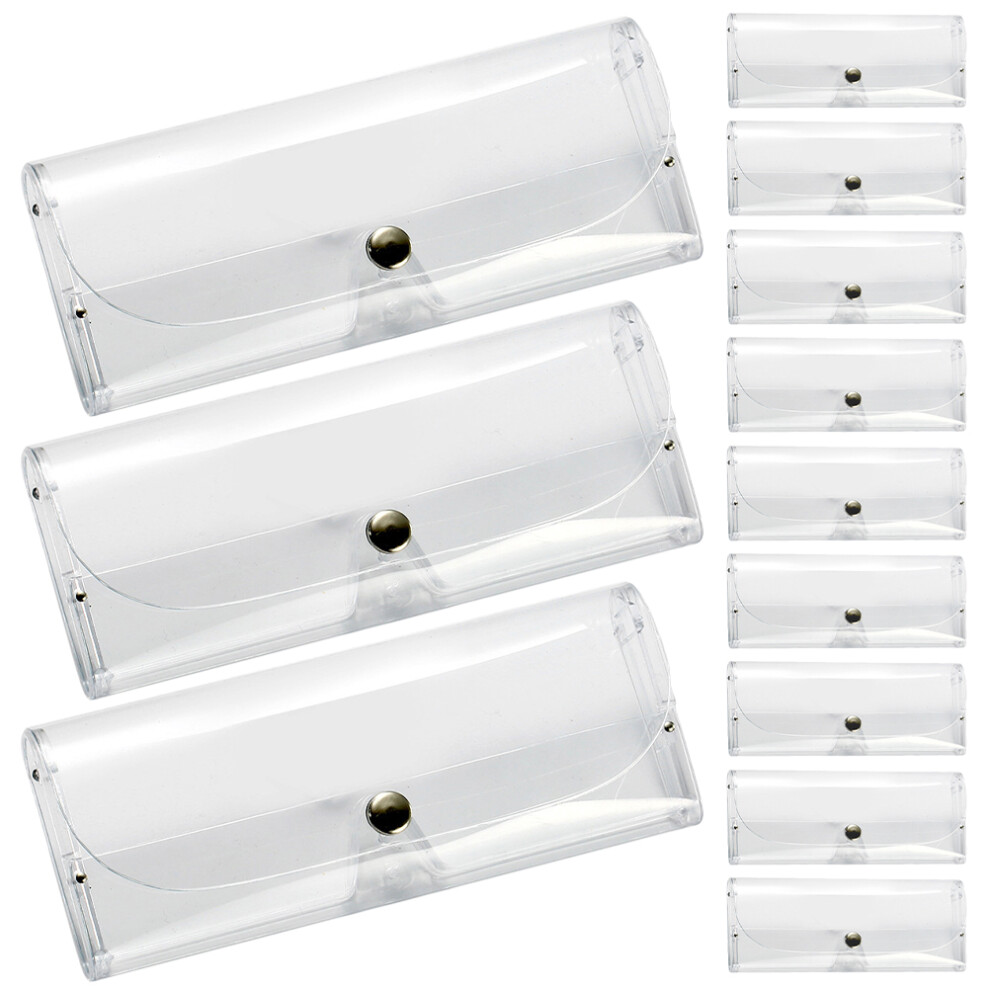 Villcase 12Pcs Transparent Hard Glasses Cases For Eyeglasses And Sunglasses
