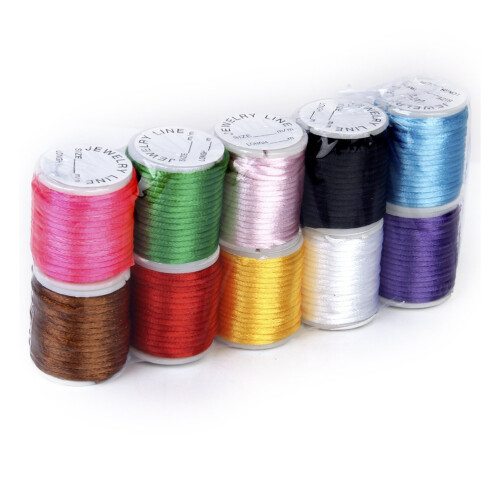 10pcs 2mm Nylon Hand Knitting Cord String Beading Thread (Mixed Color) 1