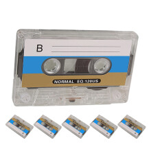 6 Pcs 30 Minute Blank Clear Audio Cassette Tapes With Cases
