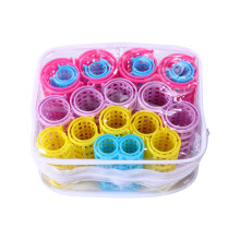 20Pcs Hair Curlers Rollers Plastic Multicolor Self Grip for Styling