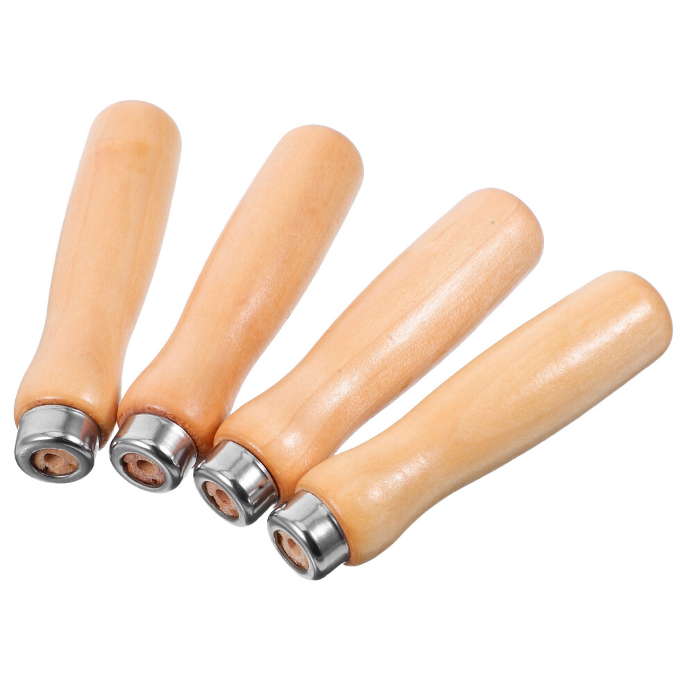 4Pcs Wooden File Handle Set Ergonomic Grip For Woodworking 4Mm 3314080096394