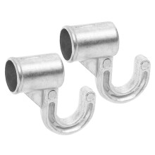 2pcs aluminum alloy wardrobe rod hooks 25mm for clothes hats bags