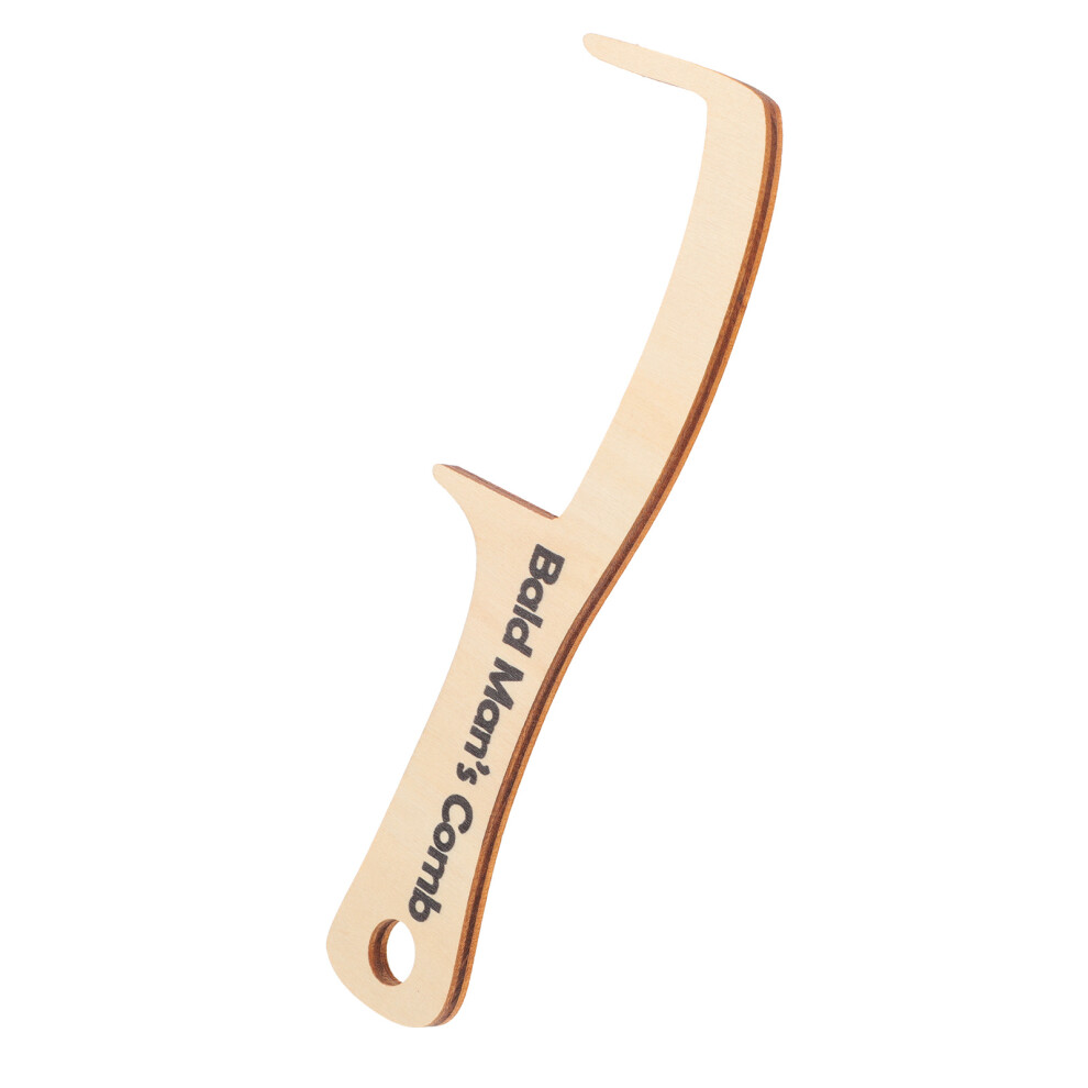Aboofan Unisex Funny Wood Bald Man Wide Tooth Comb For Grooming Pranks Clown Costumes
