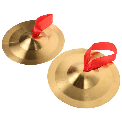 1 pair 24 cm alloy hand cymbals for drum performance percussion