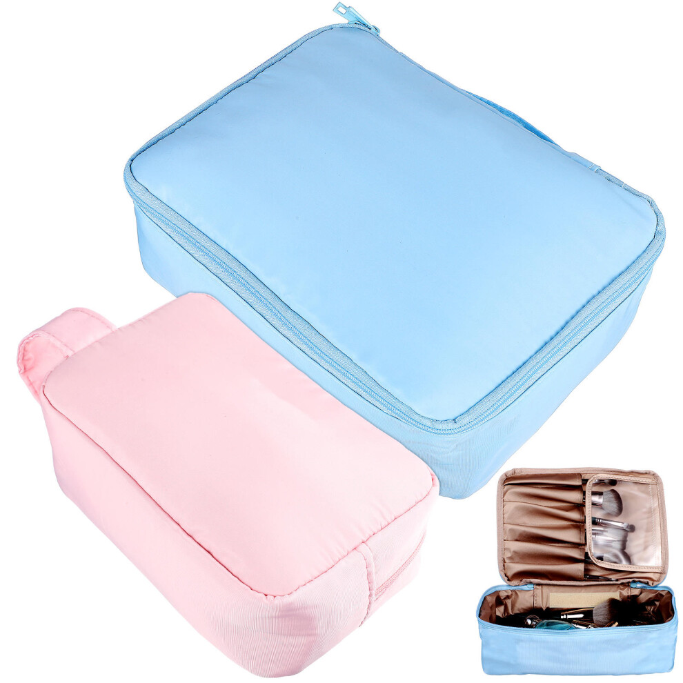 Ohphcall 2 Pcs Travel Makeup Bags Cosmetic Storage Organizers For Women Girls