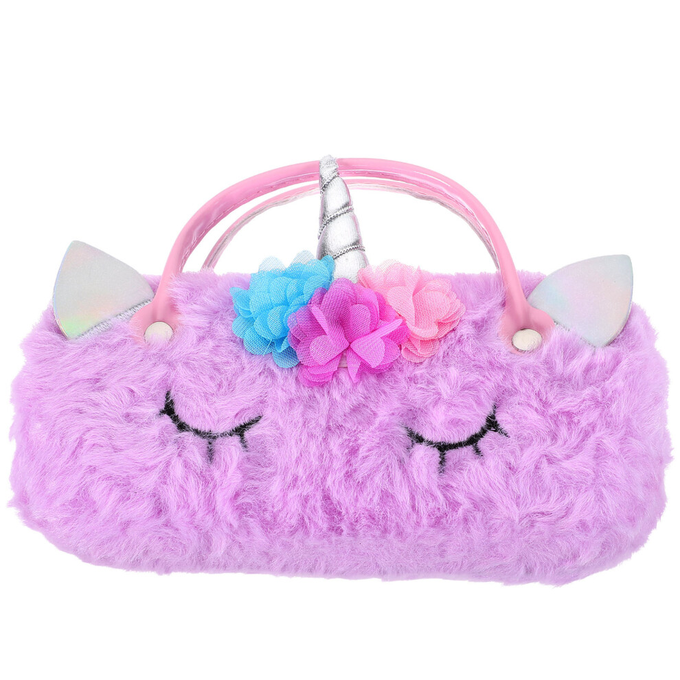 Ohphcall Unicorn Glasses Case Portable Storage Bag Cartoon Eyeglasses Pouch