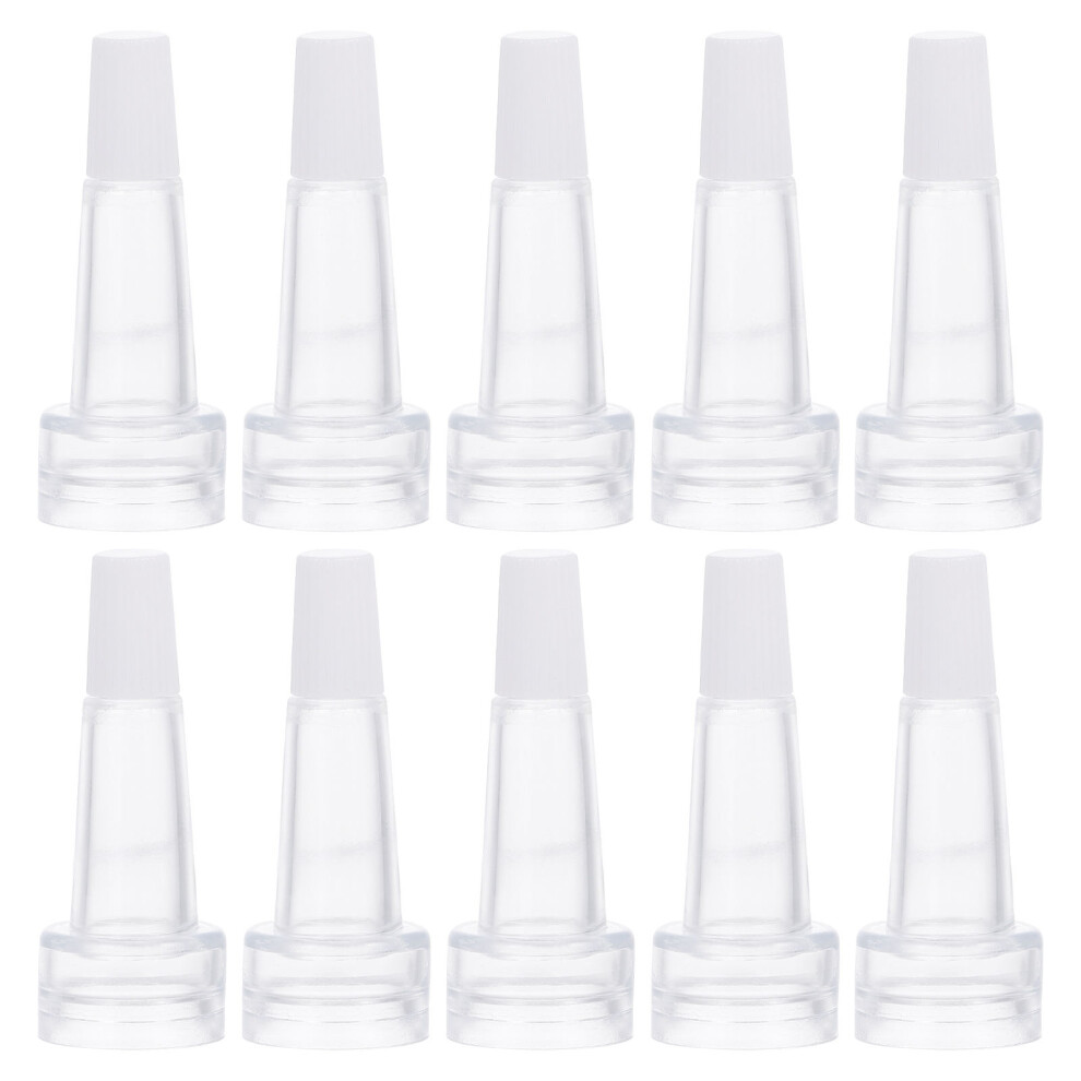 Ohphcall 100Pcs Vial Bottles With Transparent Plastic Caps For Essence Liquid