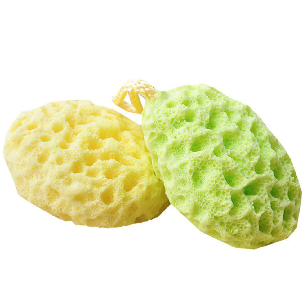Ohphcall 3Pcs Honeycomb Shower Brush Portable Bath Sponge For Kids And Adults
