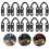 10Pcs Paper Cutters And Openers For Lovers Black 11
