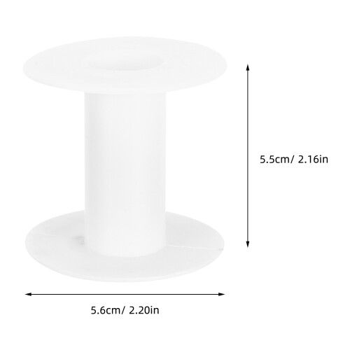 10Pcs Plastic Empty Spools For Embroidery Sewing Crafting White 1