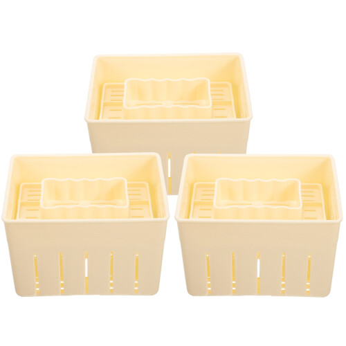 3 Sets Plastic Tofu Press Mold With Lid For Diy Tofu Making 2