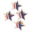 4 Pcs American Flag Brooches With Five-Pointed Star 1