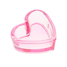 Heart Shape Glass Nail Dappen Cup For Manicure And Brush Use