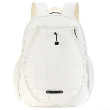 Polyester Backpack for Tennis and Badminton Rackets With Adjustable Straps White Racket Carry Bag