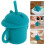 Gobelet Étanche Bébé Silicone Formateur Vert 11