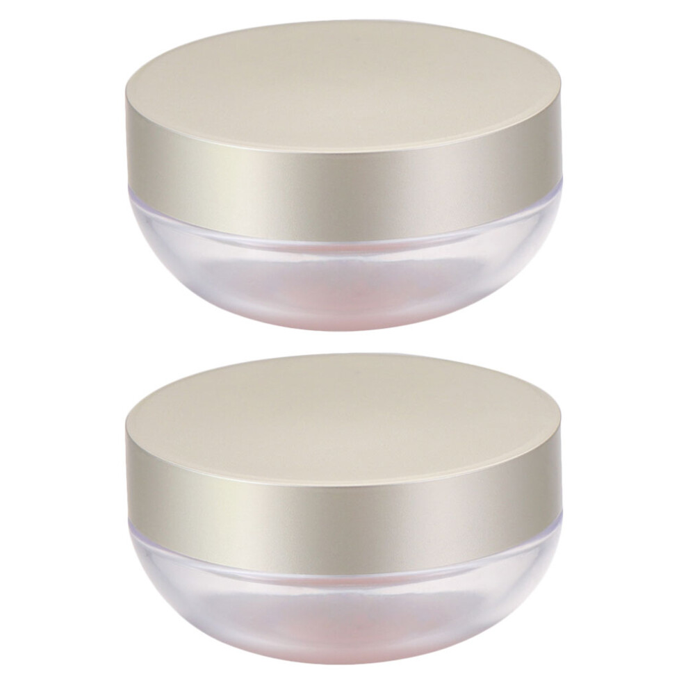Villcase 2Pcs Portable Empty Loose Powder Case Reusable Compact Container